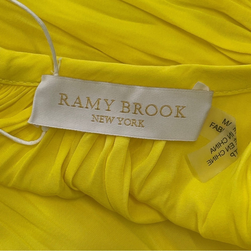 Ramy Brook Yellow Paris Sleeves Dress XS NWT - Picture 3 of 5
